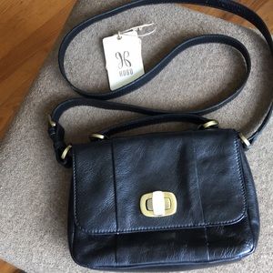 Purse/Crossbody/Hobo/Black Leather